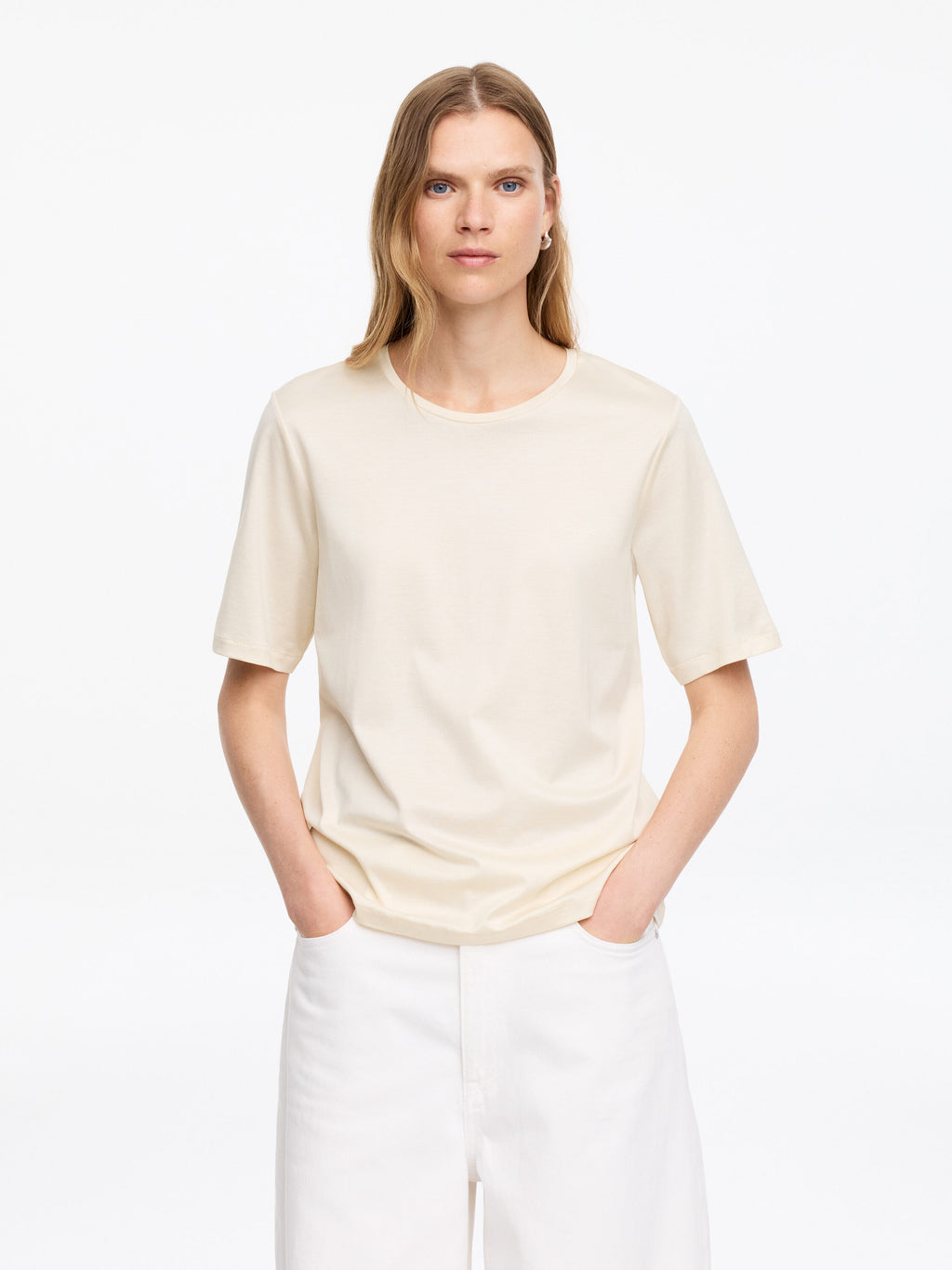 Lyocell Cotton T-shirt - White