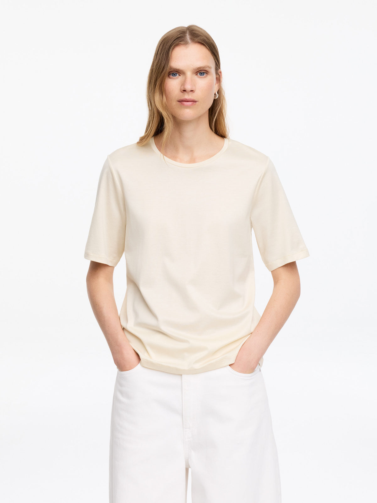 Lyocell Cotton T-shirt - White