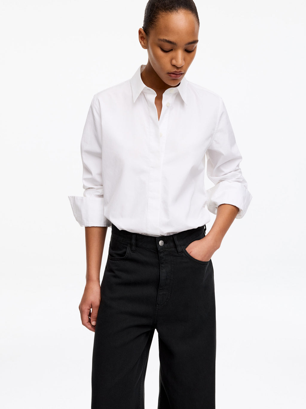 Wide Trousers - Black - Image 4