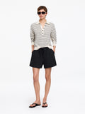 Drawstring Poplin Shorts - Black
