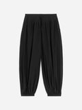 Balloon Cotton Trousers - Black