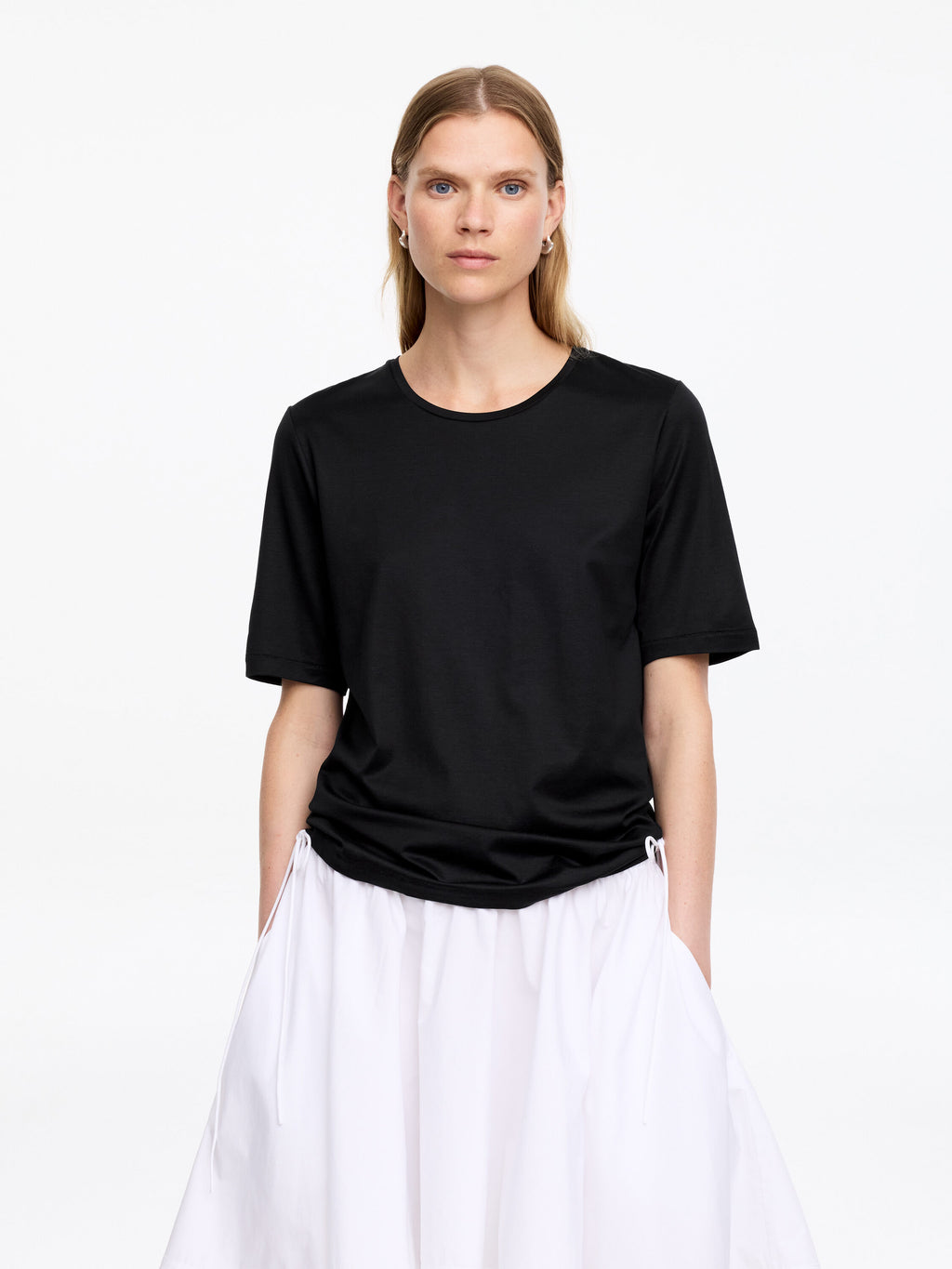 Lyocell Cotton T-shirt - Black