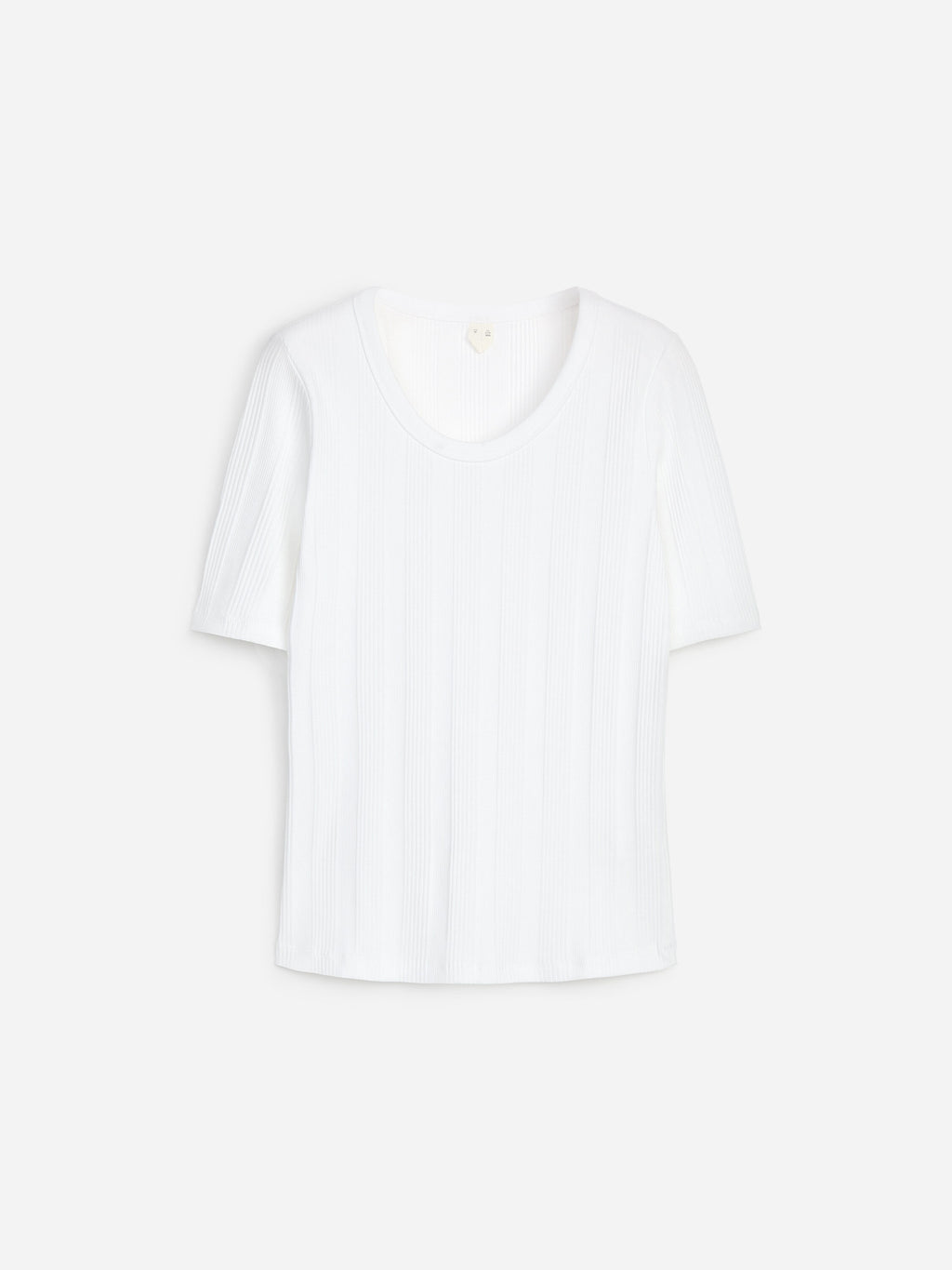 Rib T-shirt - White - Image 5