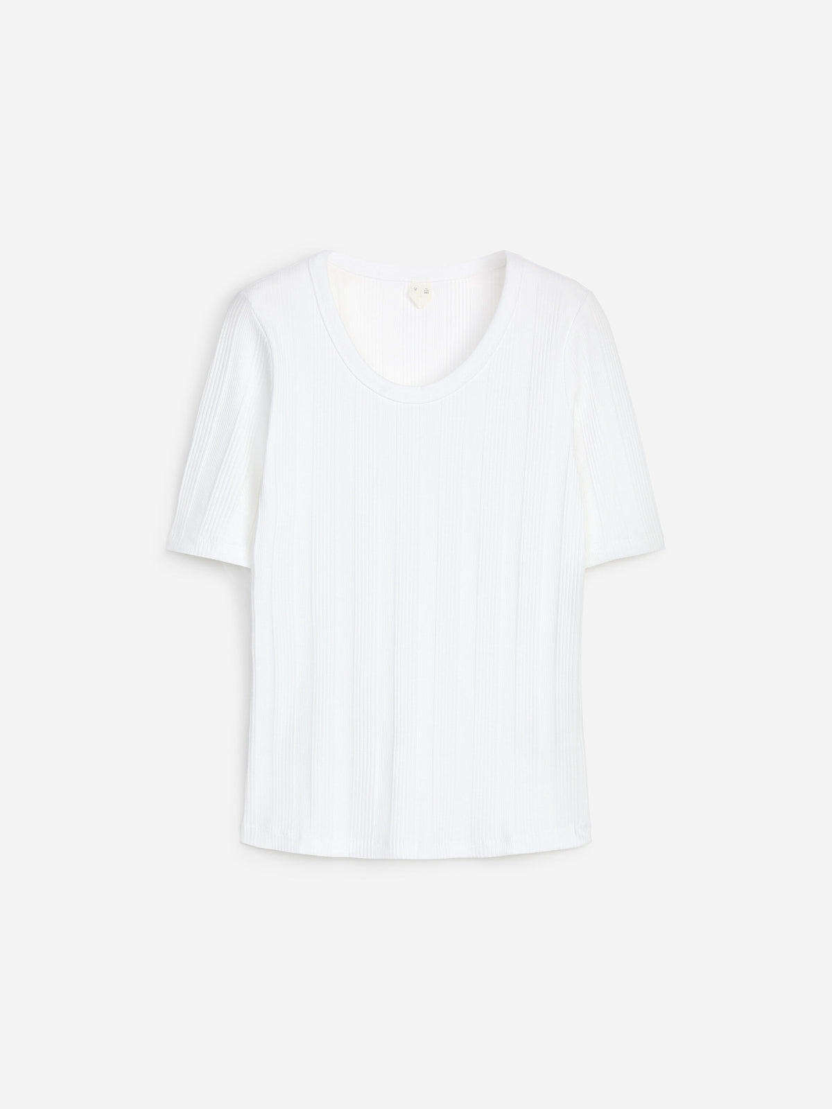 Rib T-shirt - White - Image 5