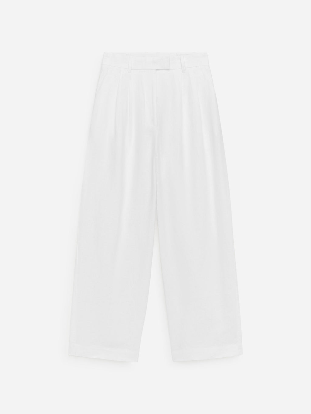 Tailored Linen Trousers - White - Image 5