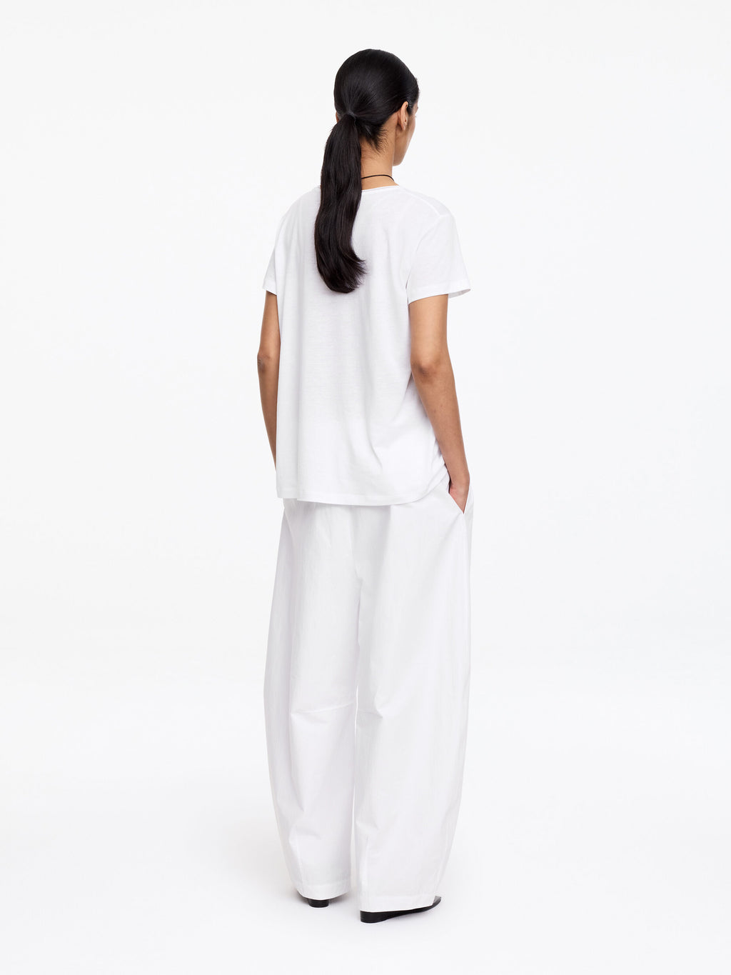 Scoop-neck T-shirt - White - Image 2