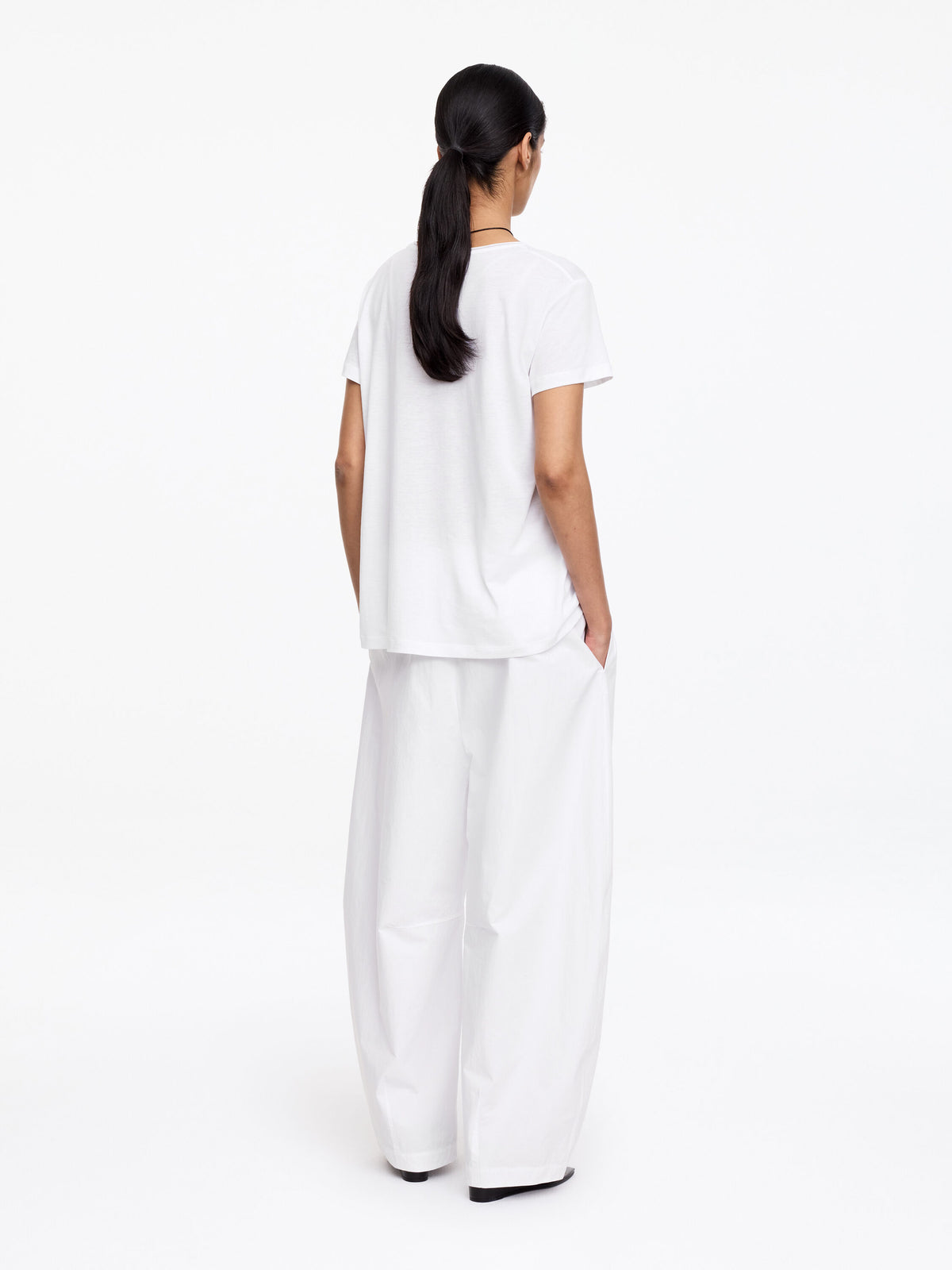 Scoop-neck T-shirt - White - Image 2