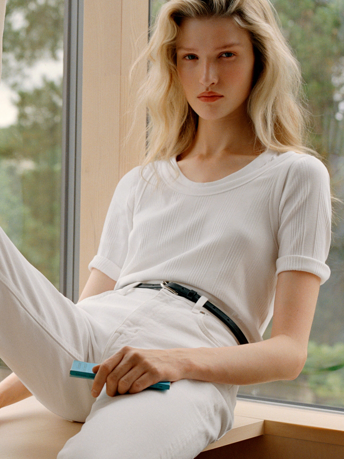 Rib Tank Top - White - Image 6