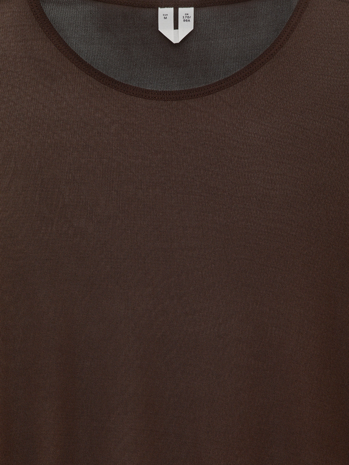 Slim Silk Top - Brown - Image 2