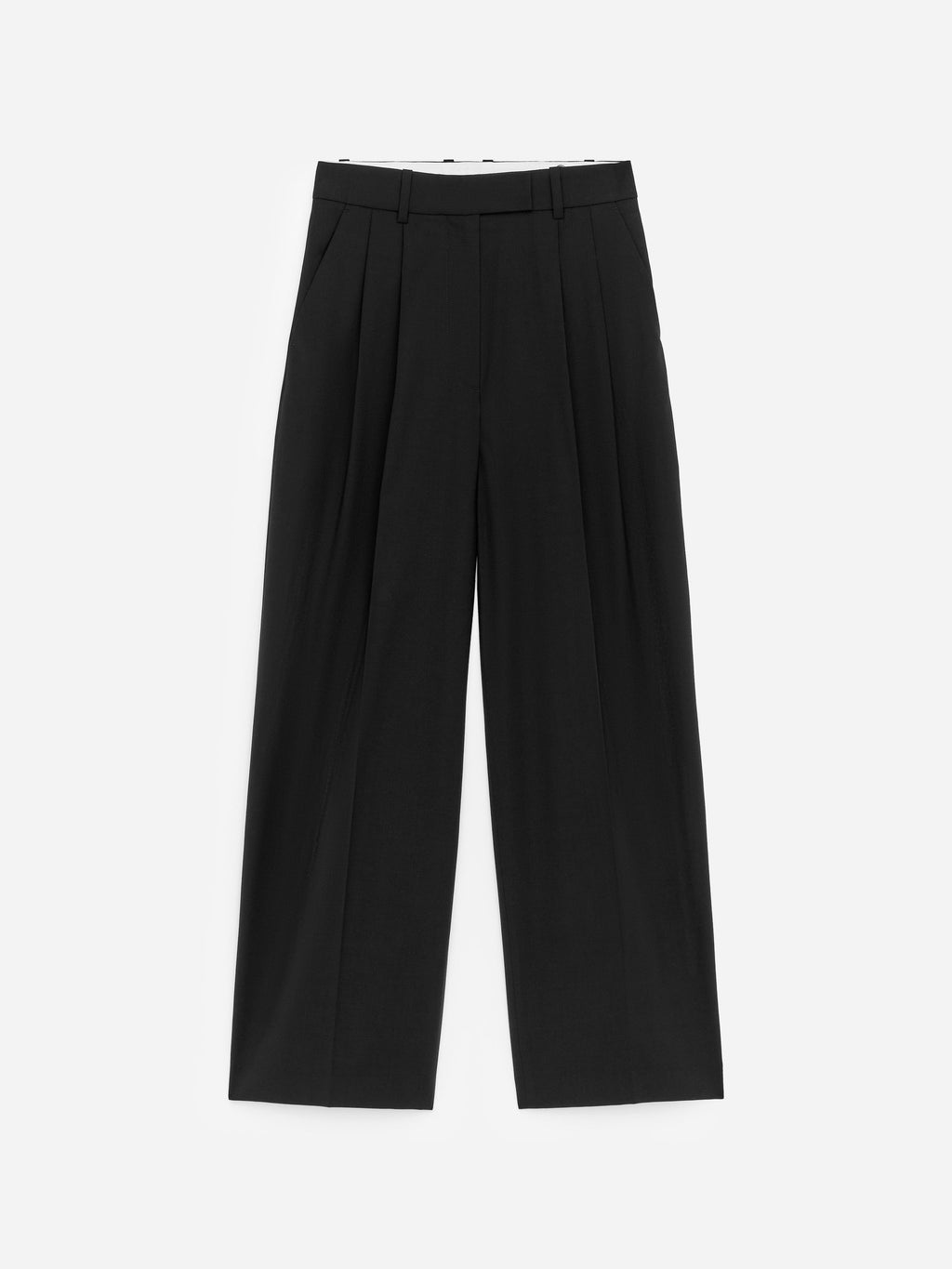Wide Tailored Trousers - Black - Image 5