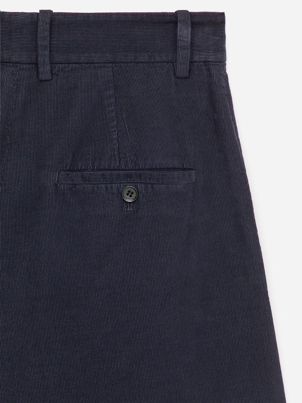 High-Waist Corduroy Trousers - Blue - Image 2