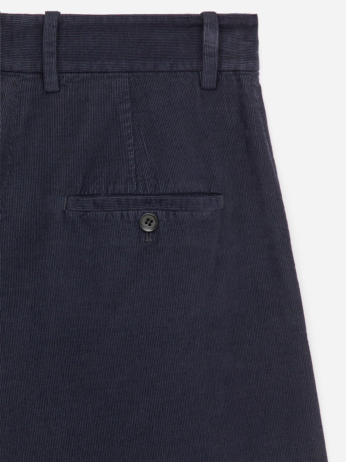 High-Waist Corduroy Trousers - Blue - Image 2