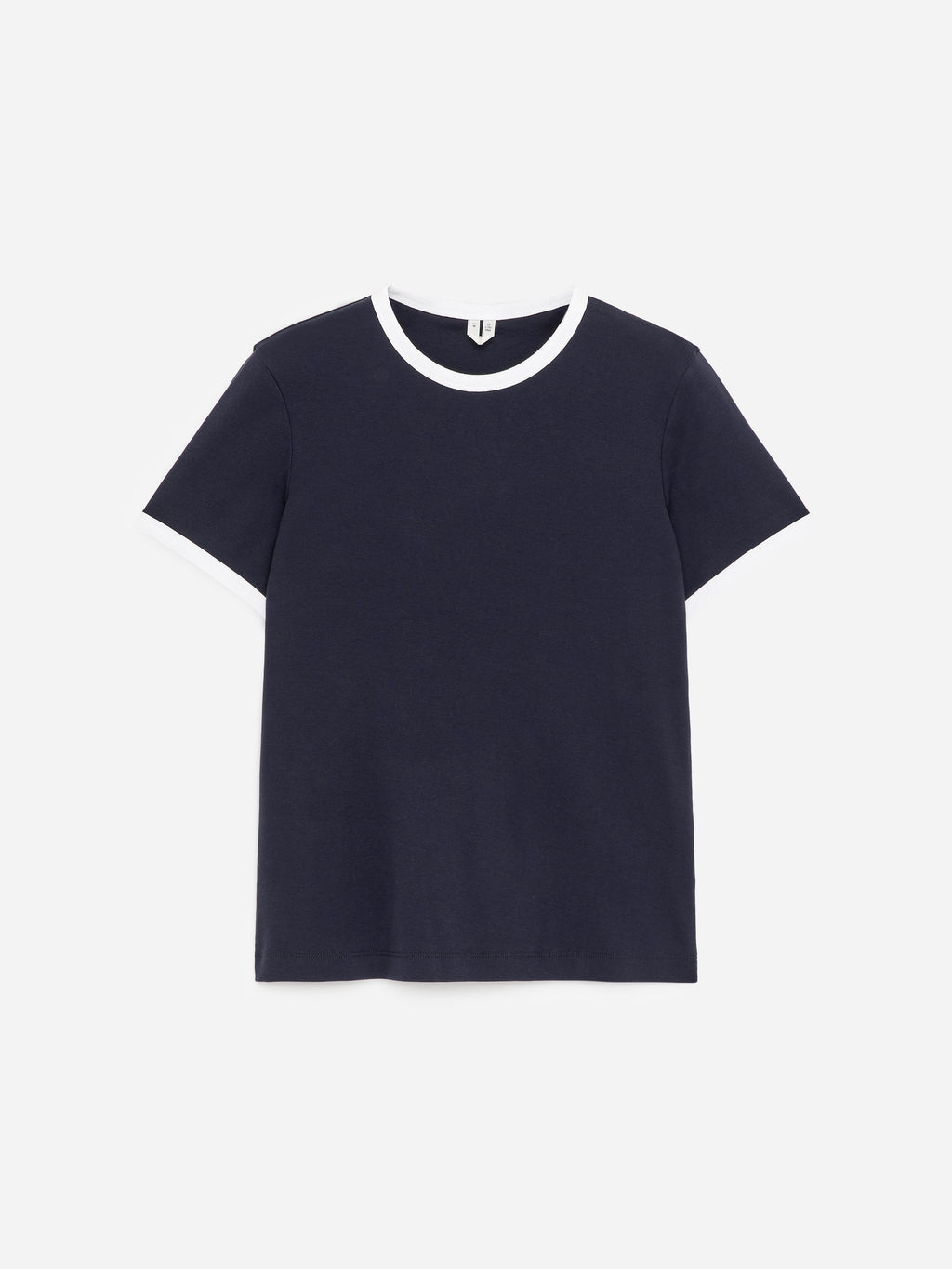Contrast-Binding T-Shirt - Blue