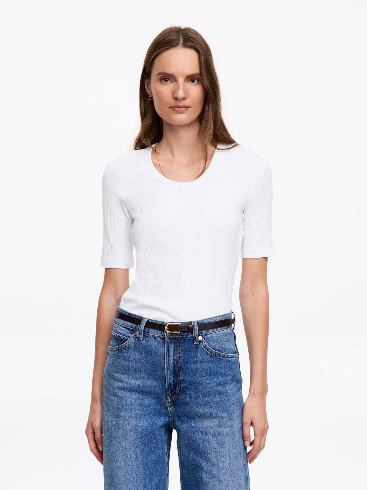 Rib T-shirt - White
