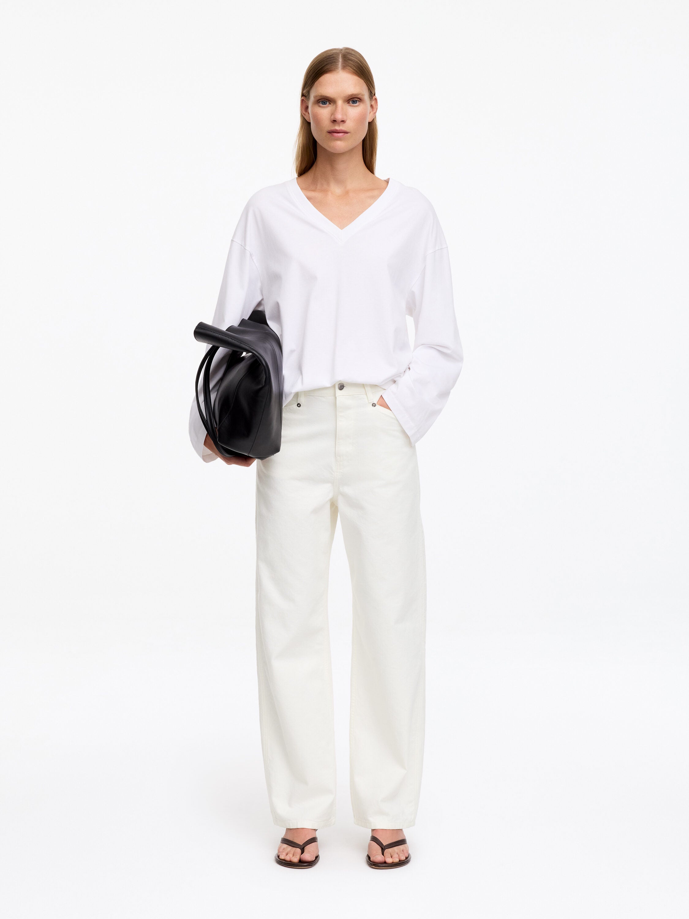 Cotton Canvas Utility Trousers - White