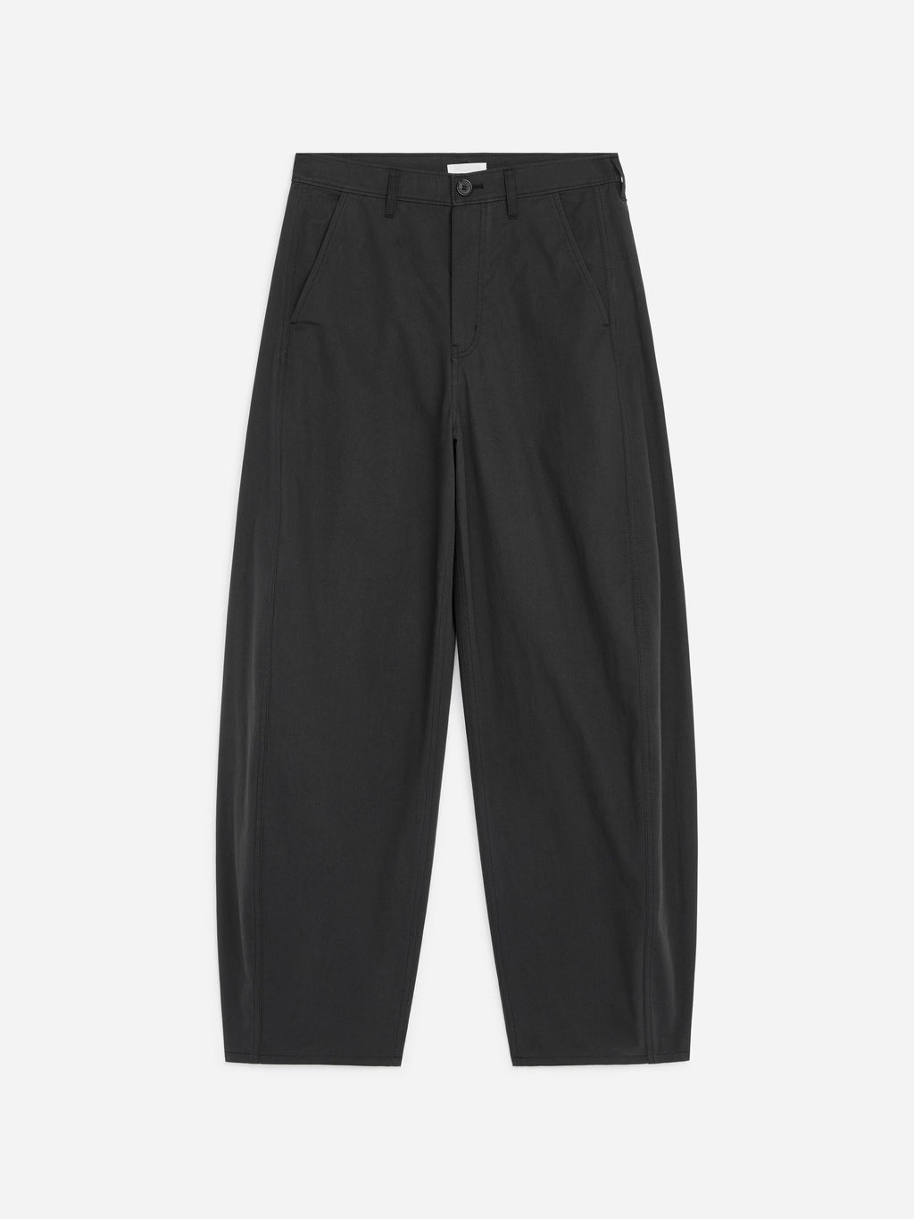Barrel-Leg Trousers - Black - Image 6