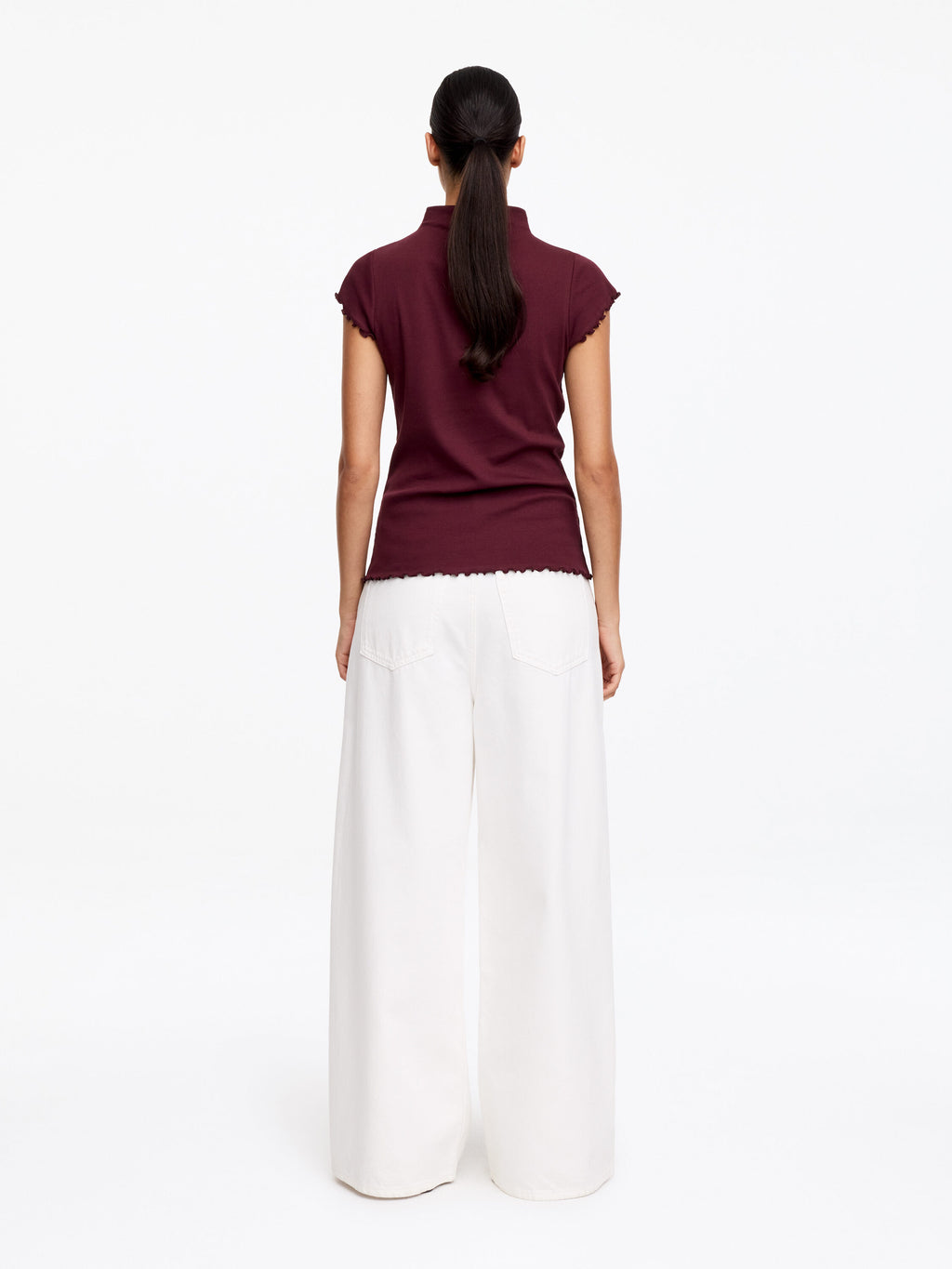 Turtleneck T-Shirt - Red - Image 2