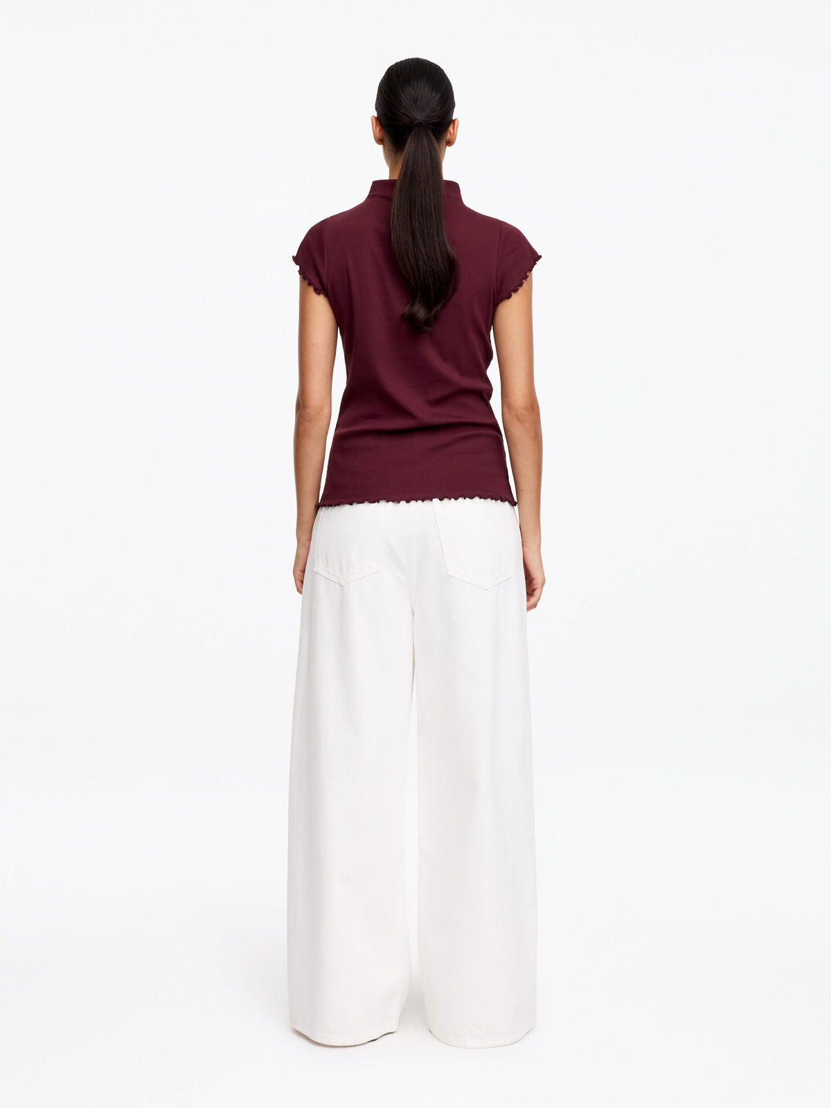 Turtleneck T-Shirt - Red - Image 2