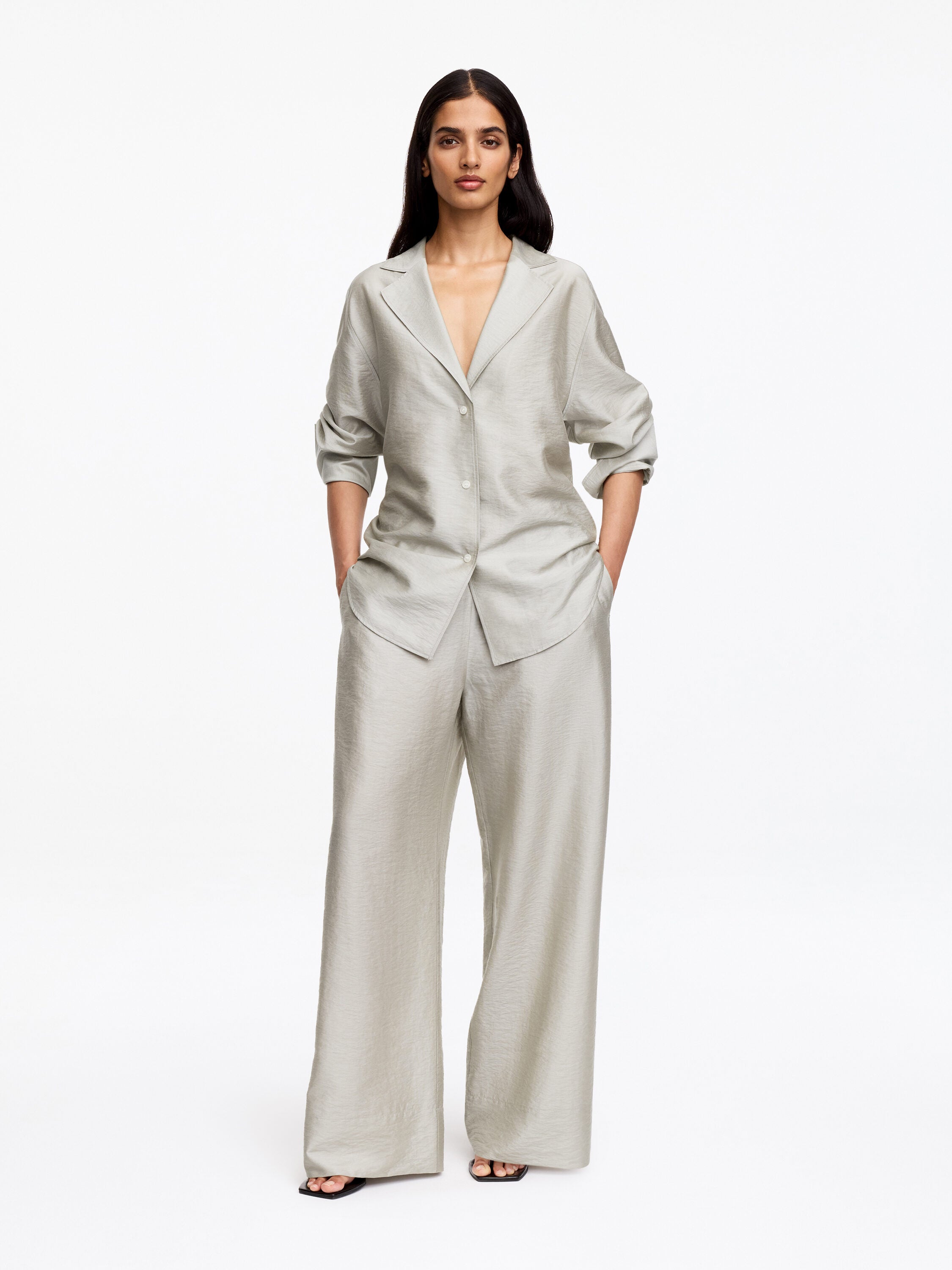 Relaxed Trousers - Beige