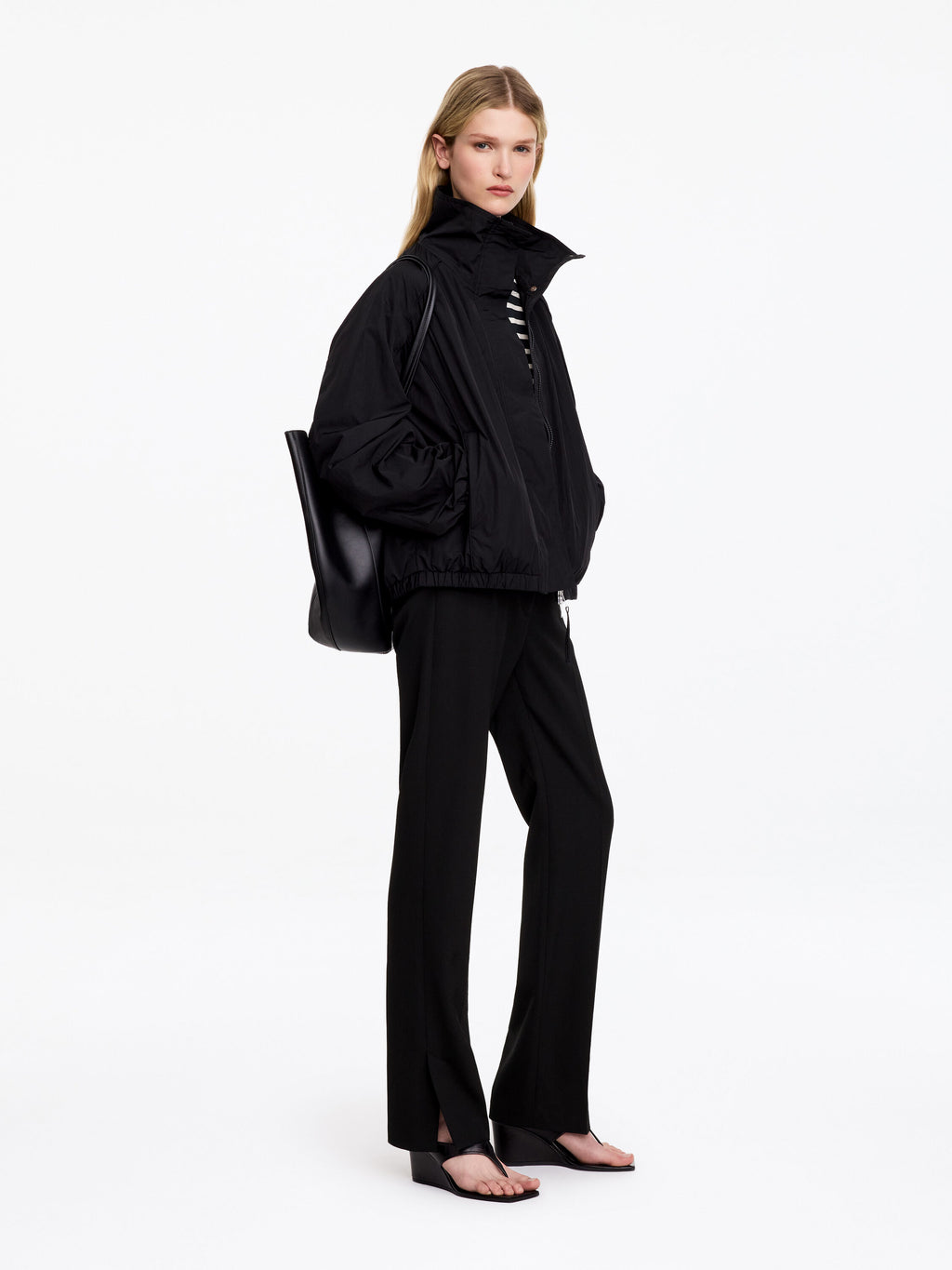 Slim Tailored Trousers - Black - Image 3