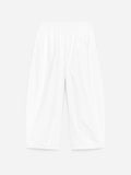 Barrel-Leg Cotton Trousers - White
