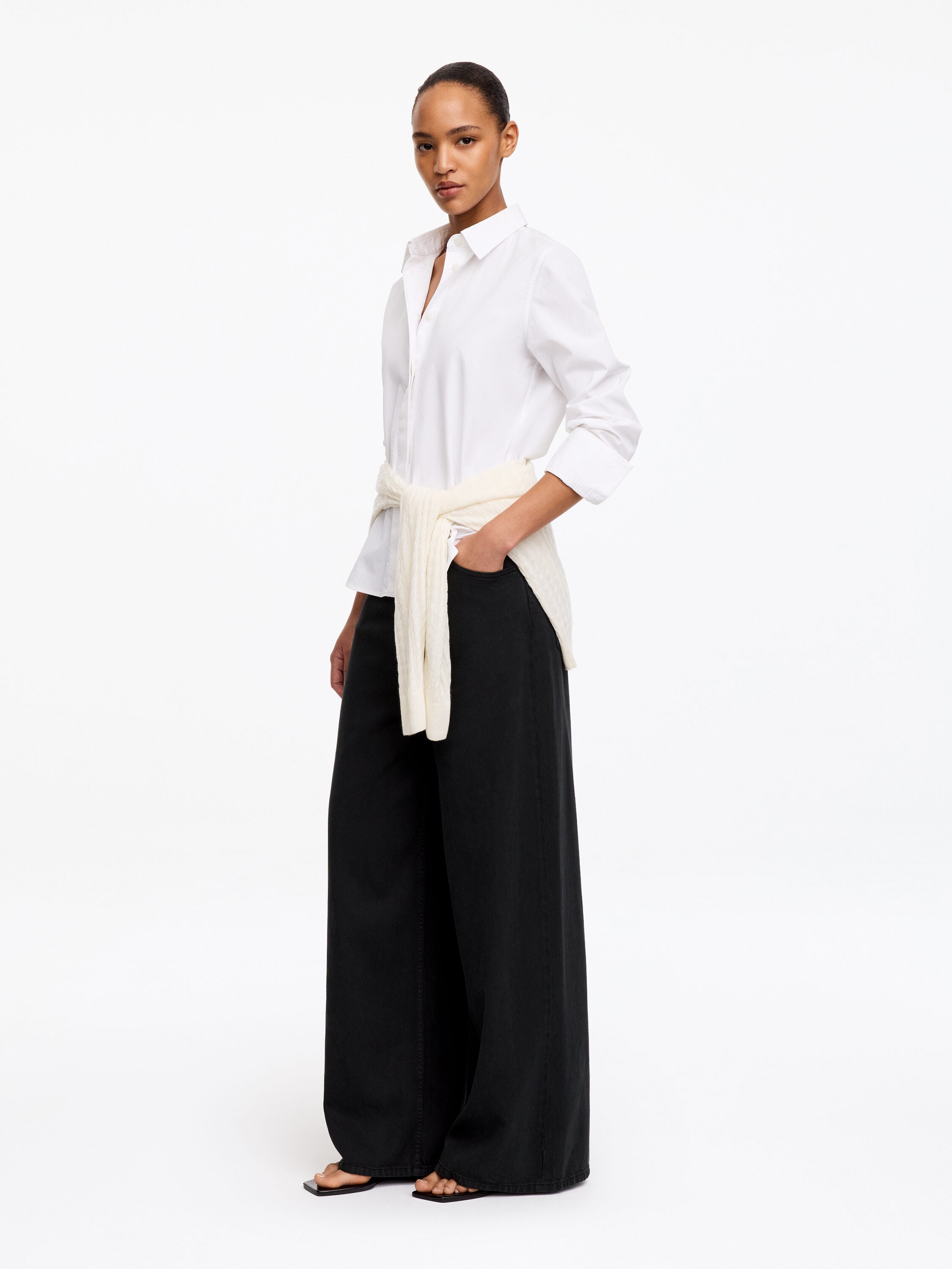 Wide Trousers - Black - Image 3