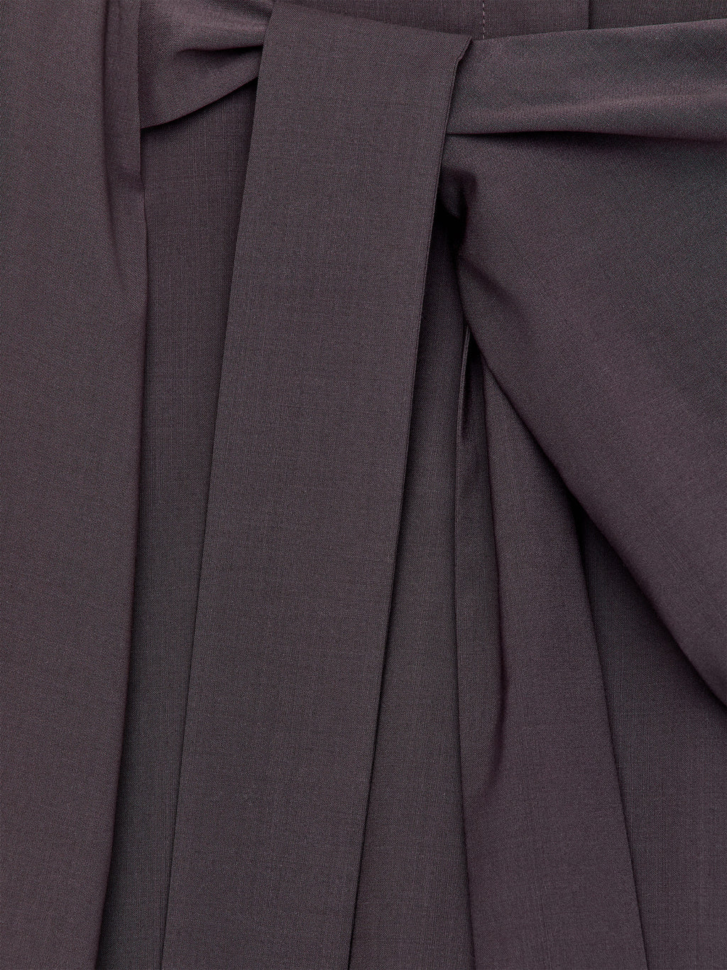 Wrap-Detail Tailored Trousers - Brown - Image 2