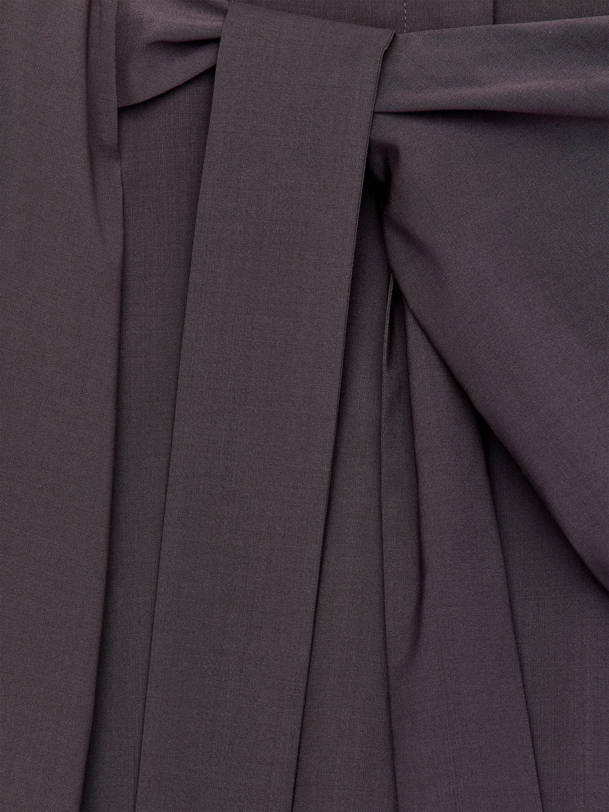 Wrap-Detail Tailored Trousers - Brown - Image 2