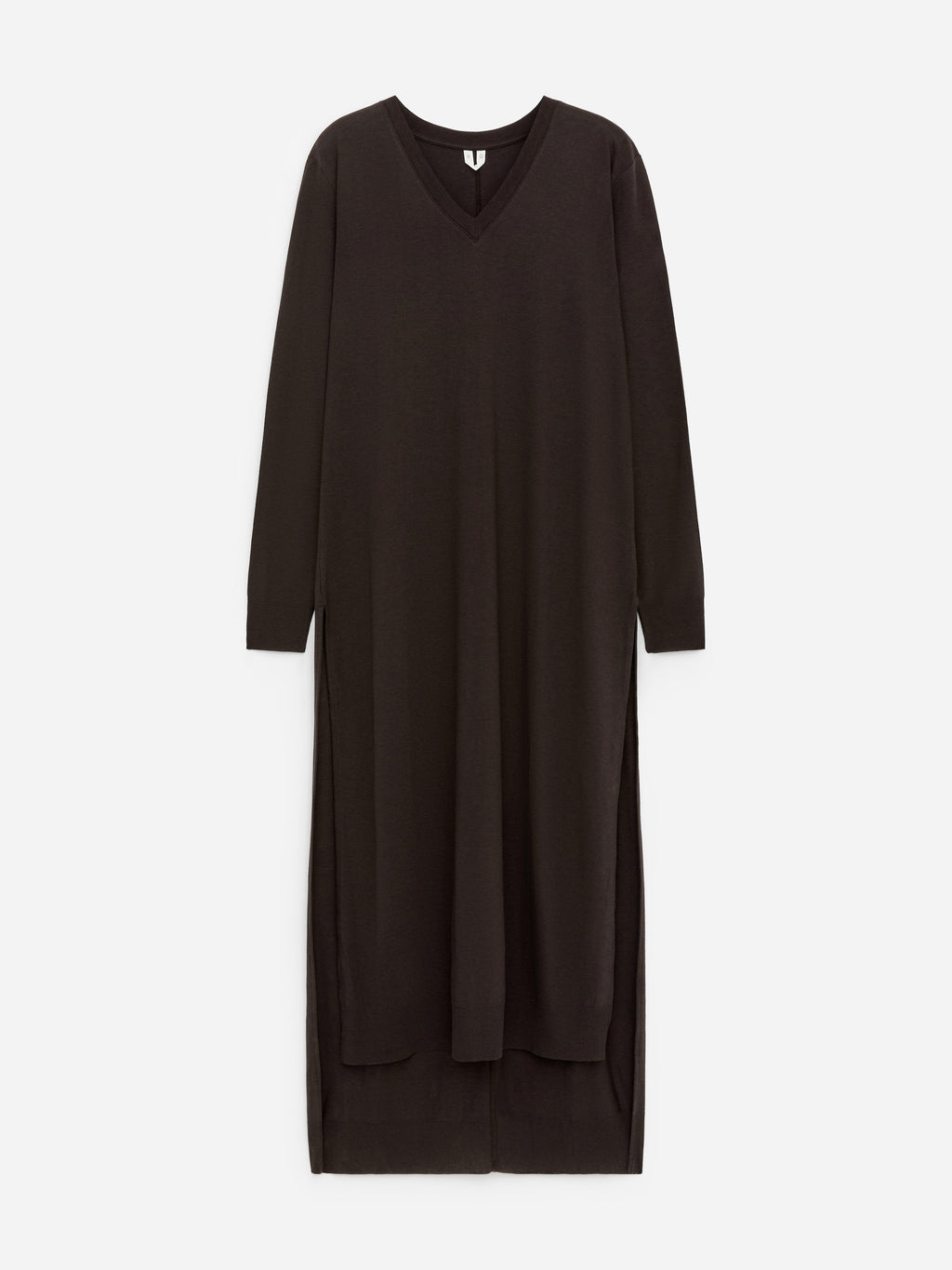 Lyocell-Cotton Tunic Top - Brown