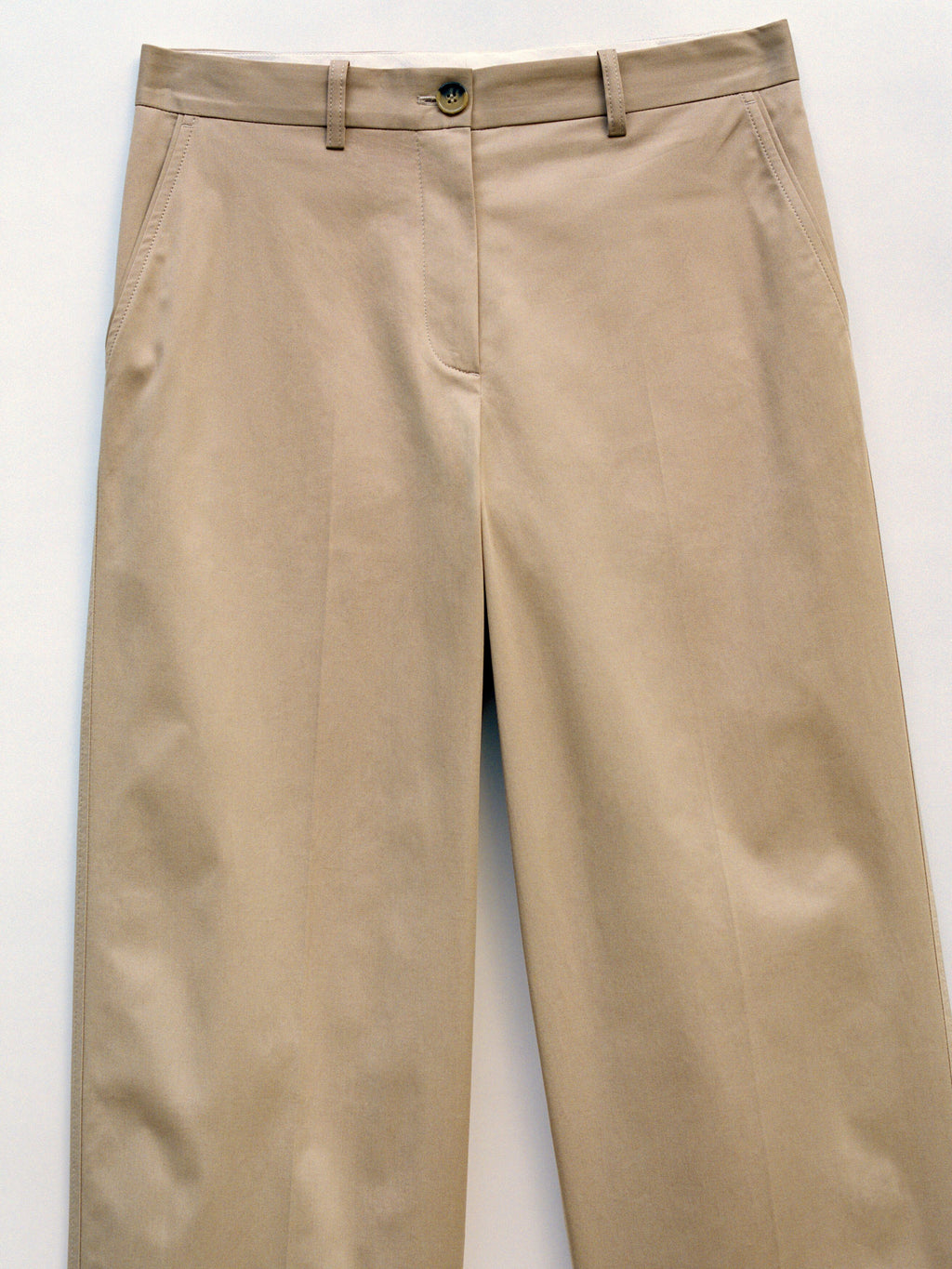 Low-Waist Chino Trousers - Beige - Image 7