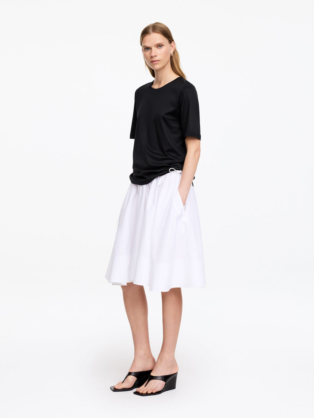 Lyocell Cotton T-shirt - Black - Image 4