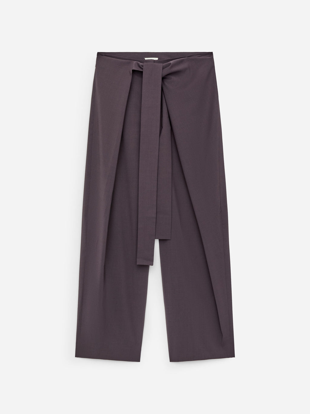 Wrap-Detail Tailored Trousers - Brown