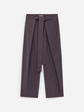 Wrap-Detail Tailored Trousers - Brown