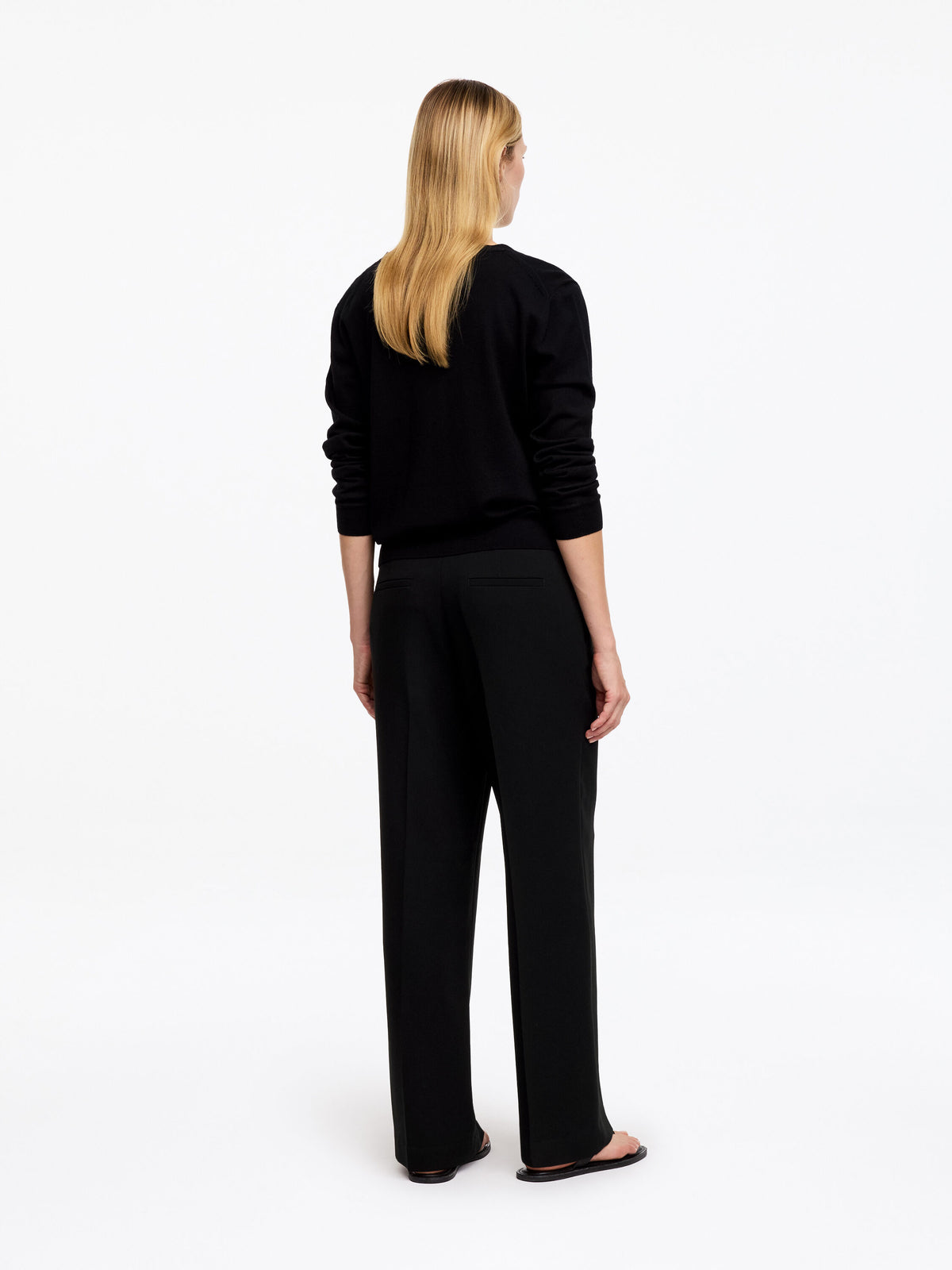 Cropped Trousers - Black - Image 3