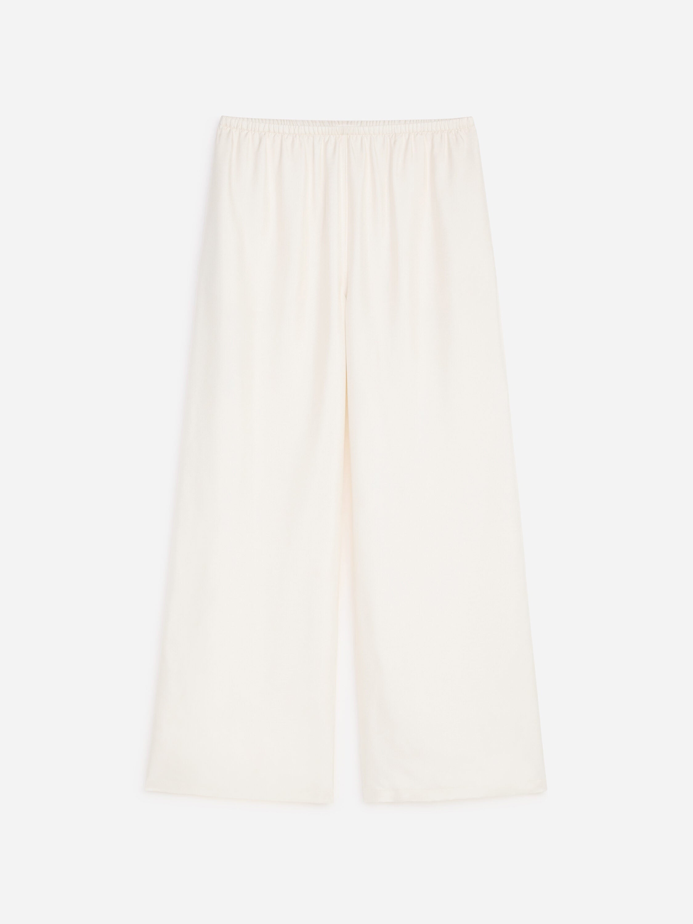Silk Twill Trousers - White - Image 6