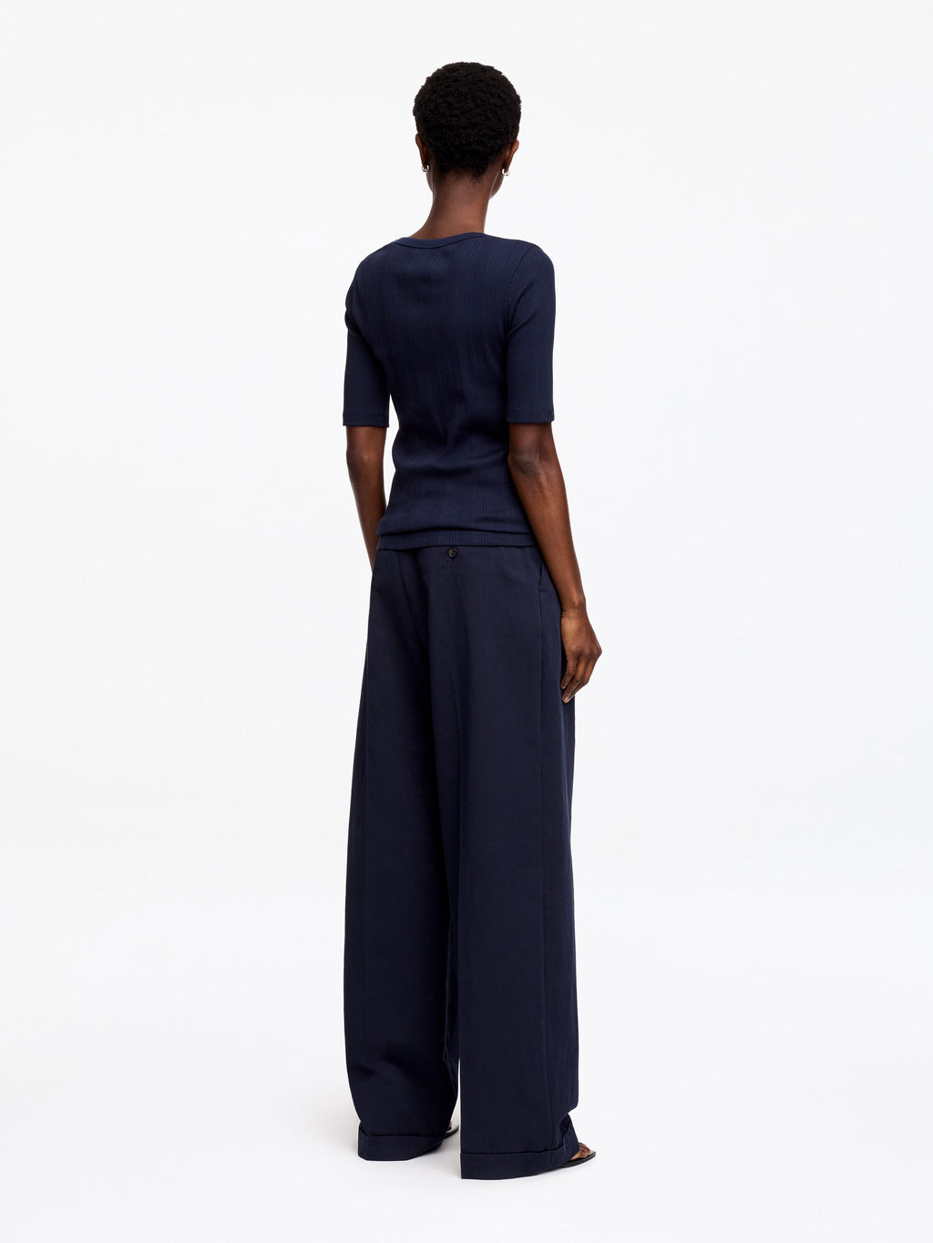 Rib T-shirt - Blue - Image 3