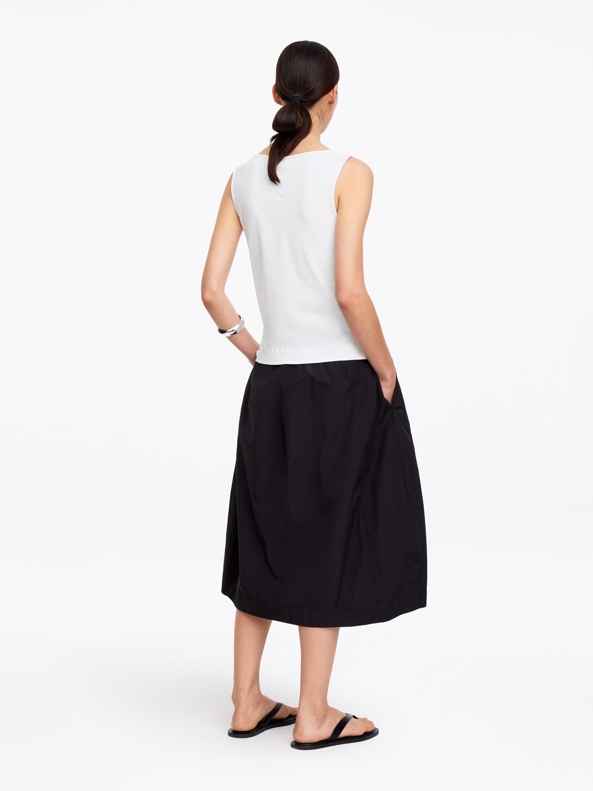 Boat Neck Tank Top - White - Image 3