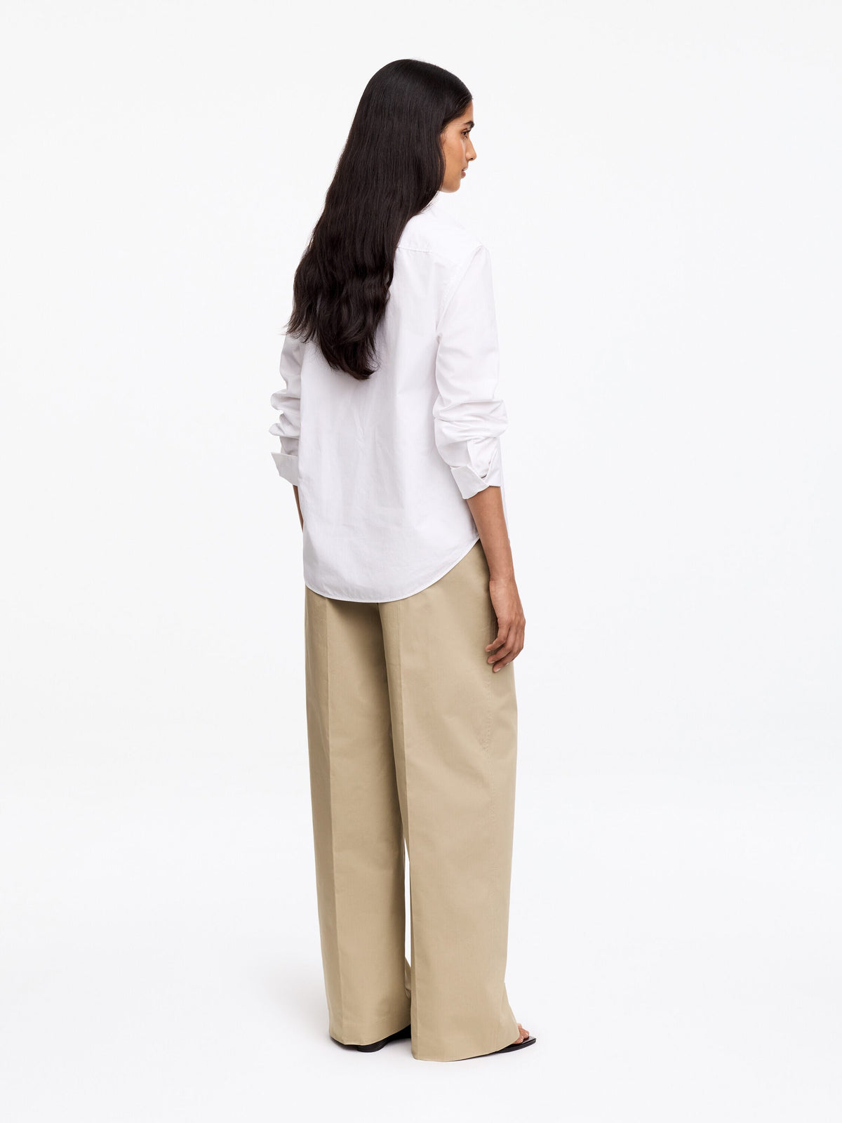 Low-Waist Chino Trousers - Beige - Image 3