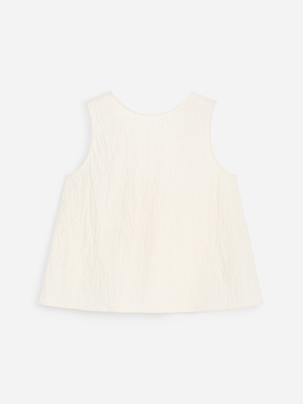Sleeveless Seersucker Top - White - Image 5