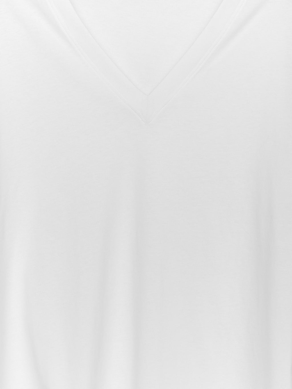 Relaxed V-Neck T-Shirt - White - Image 2