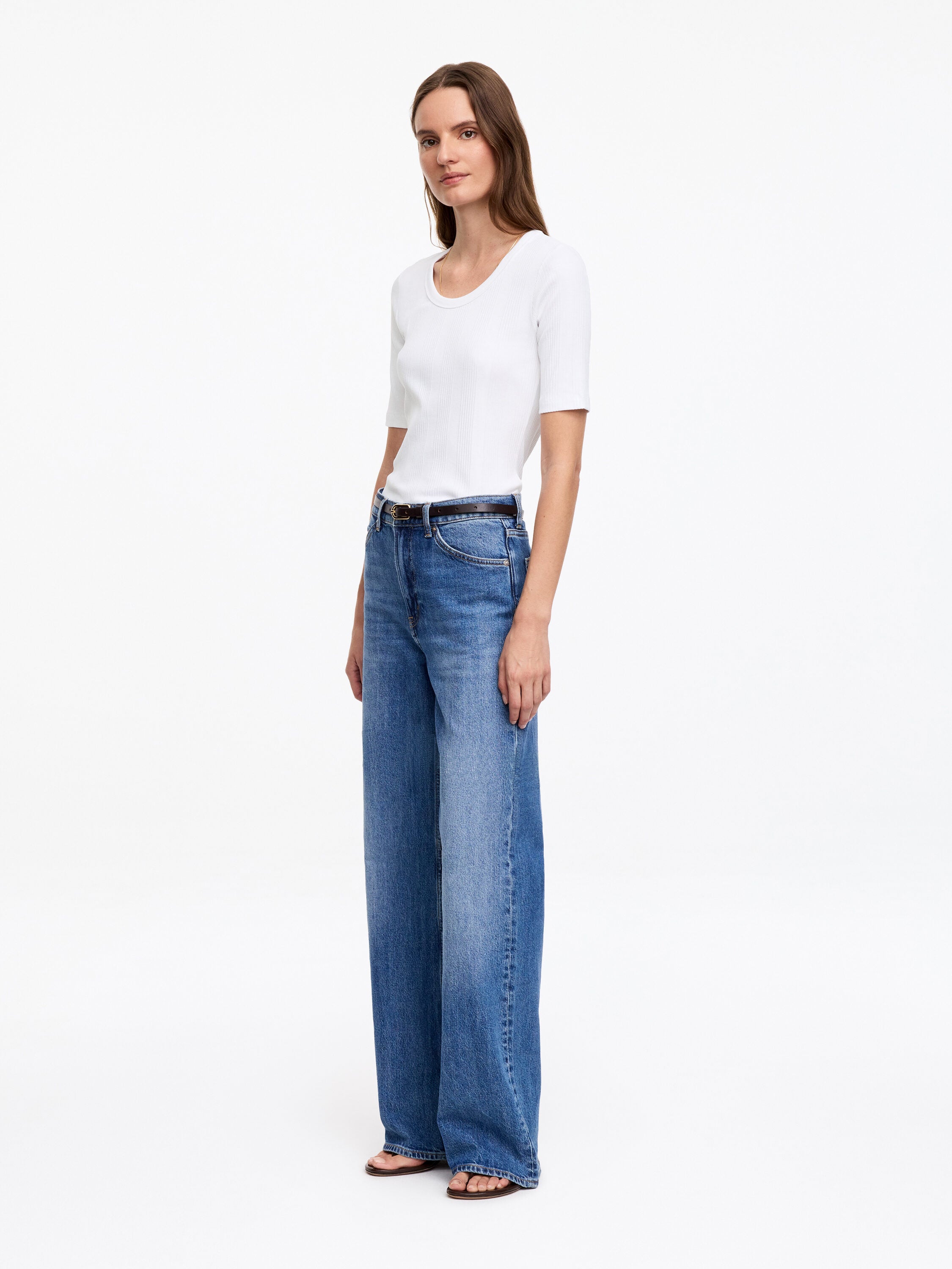 Rib T-shirt - White - Image 2