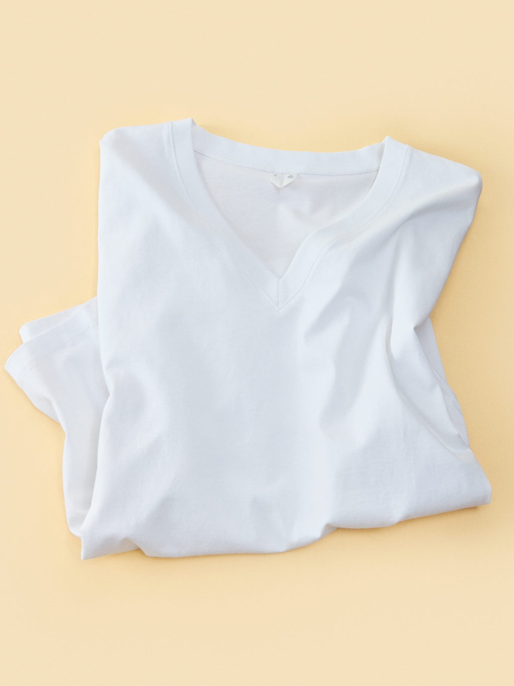 Relaxed V-Neck T-Shirt - White - Image 7