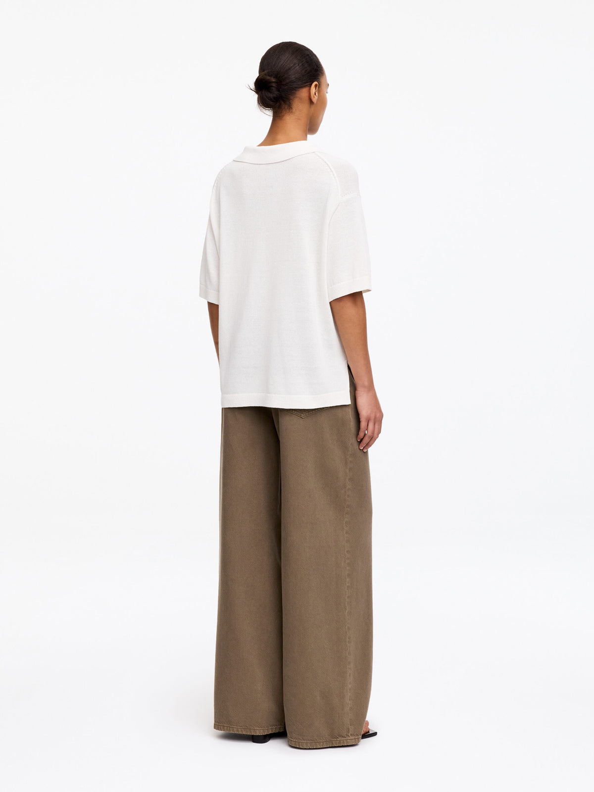 Wide Trousers - Brown - Image 2