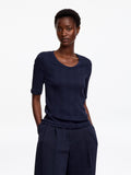 Rib T-shirt - Blue