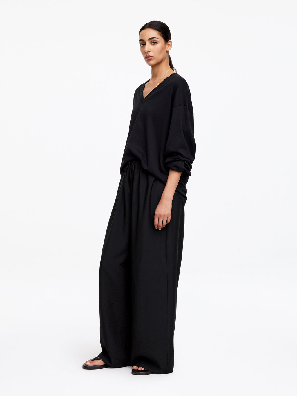 Wide Trousers - Black - Image 3
