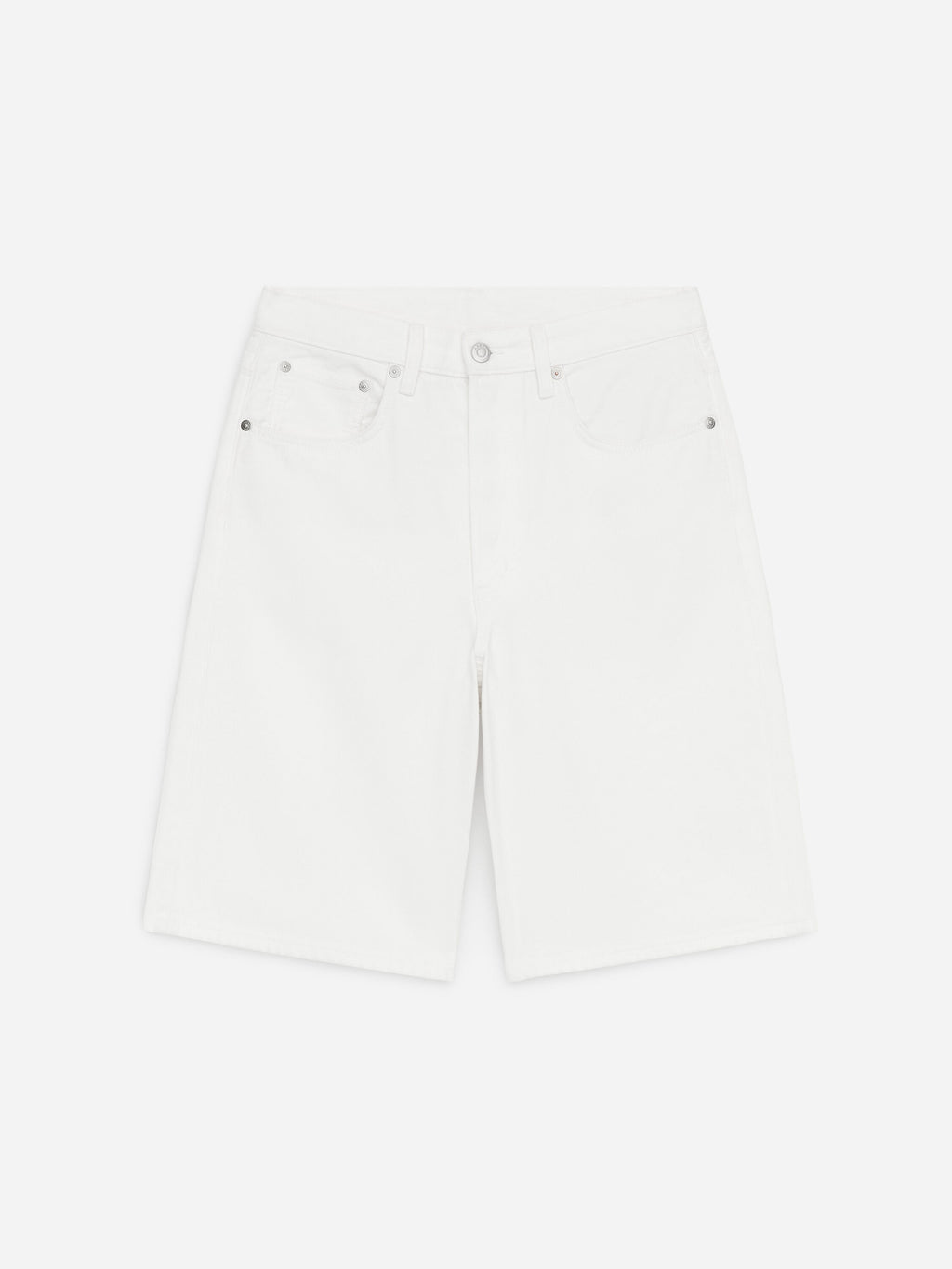 Long Denim Shorts - White - Image 6
