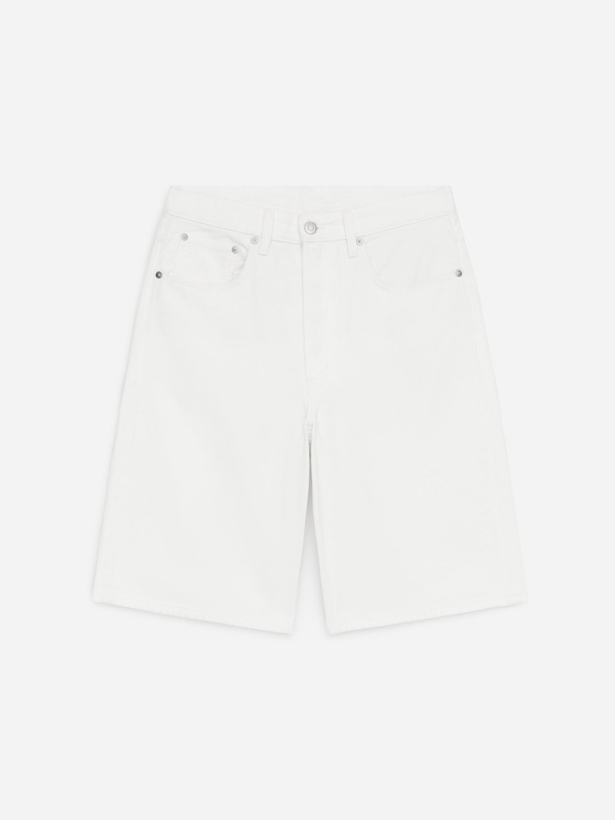 Long Denim Shorts - White - Image 6