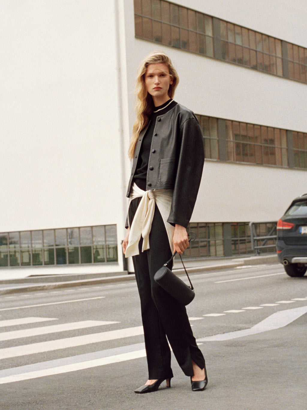 Slim Tailored Trousers - Black