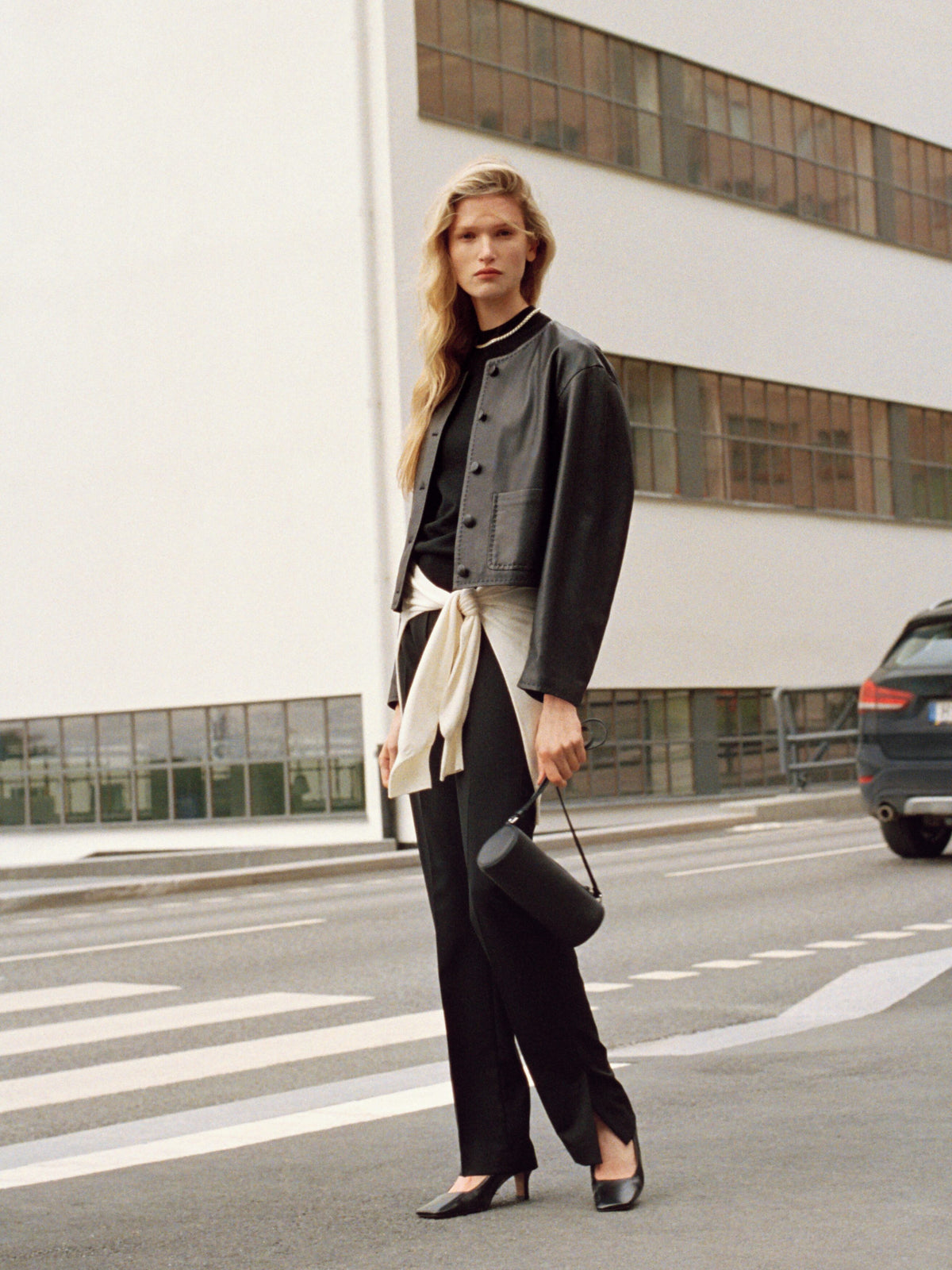 Slim Tailored Trousers - Black