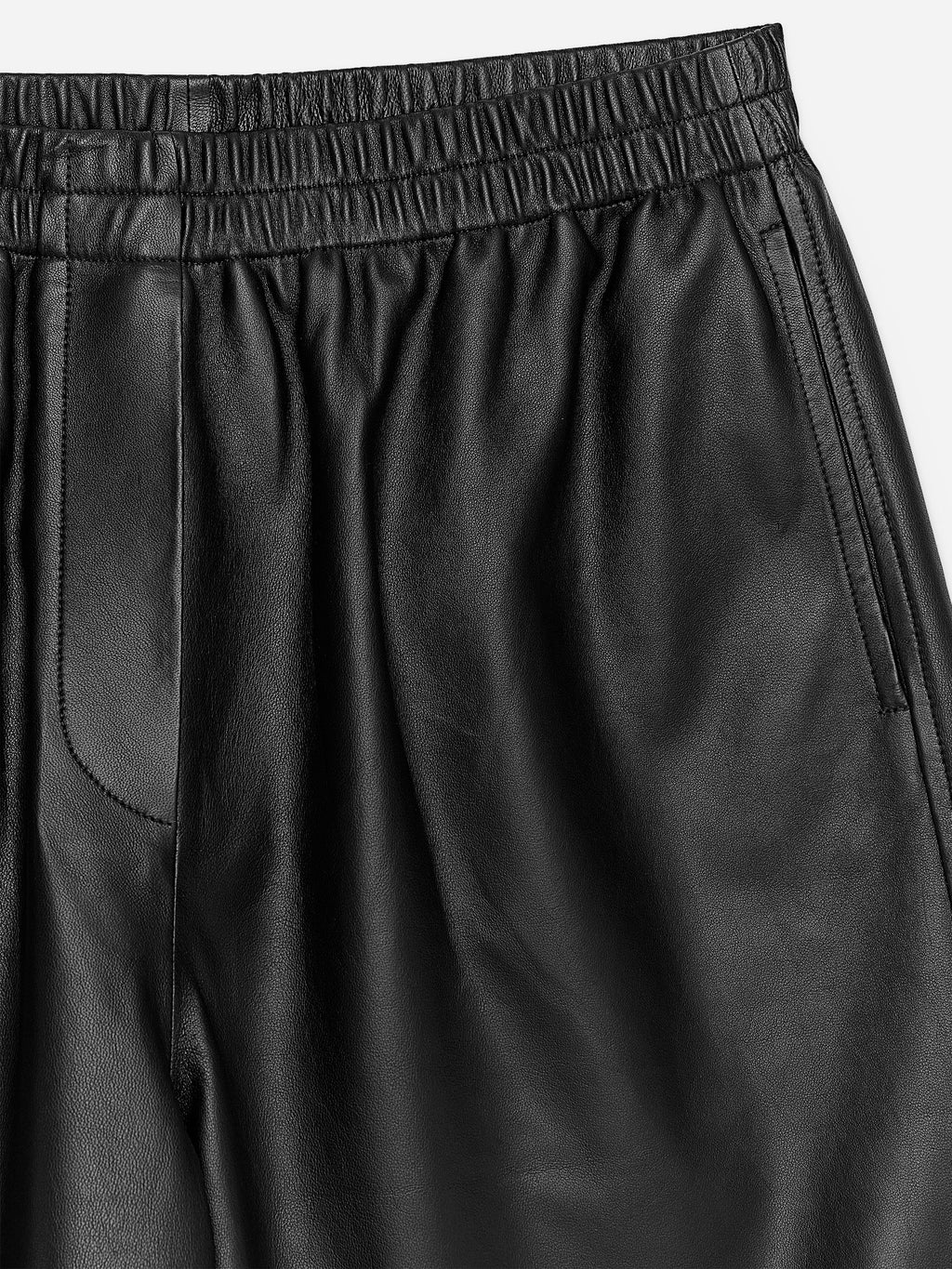 Leather Shorts - Black - Image 6